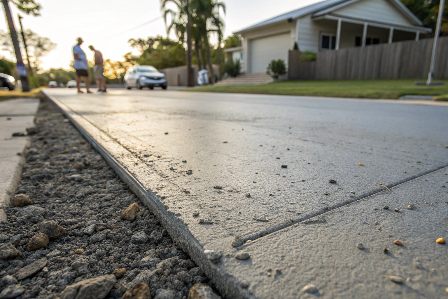 Concrete aggregate mix ready for a Hervey Bay driveway pour