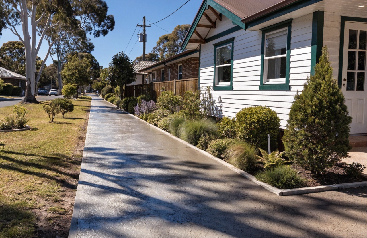 Concrete pathway installation at a residential property in Pialba Hervey Bay